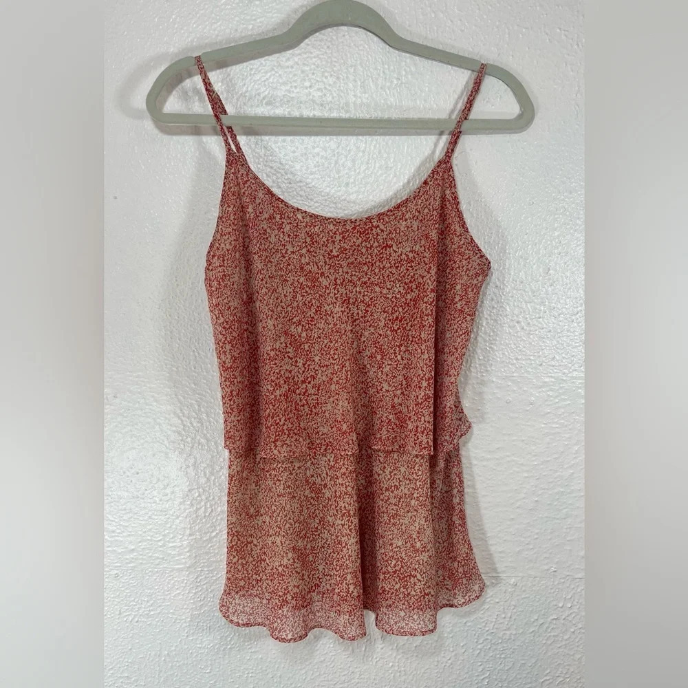 Cabi Paprika Tiered Cami Tank Top Women’s Medium Spaghetti Strap Lined Chiffon
